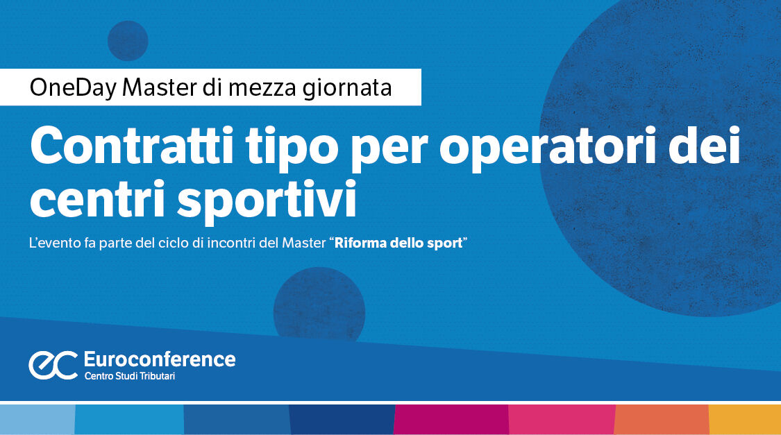 Immagine Contratti tipo per operatori dei centri sportivi | Euroconference